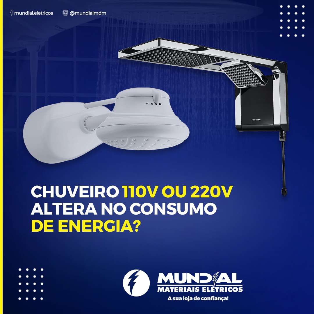 ?Chuveiro 110V ou 220V altera no consumo de energia?