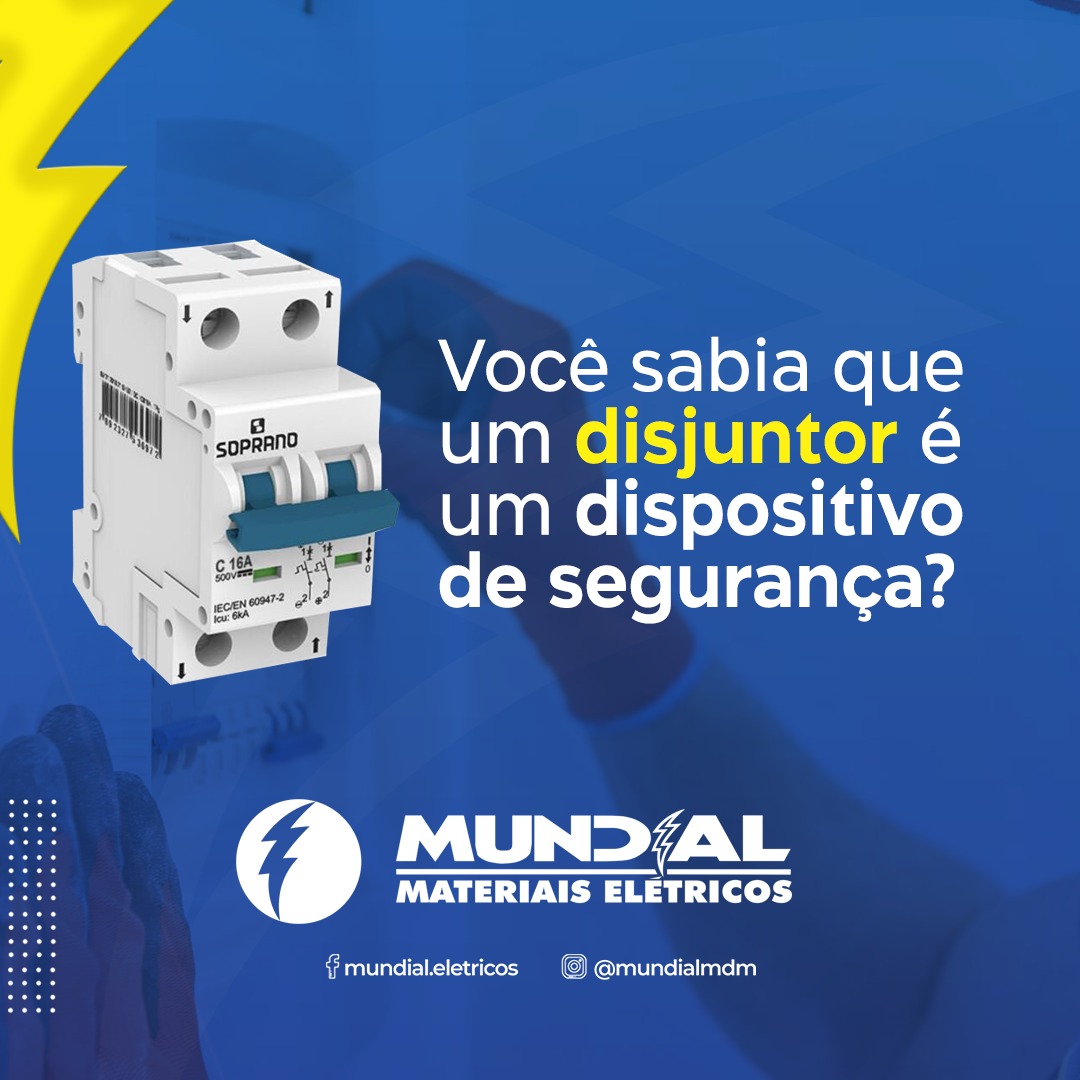 ⚠️ Você sabia que um disjuntor é um dispositivo de segurança?