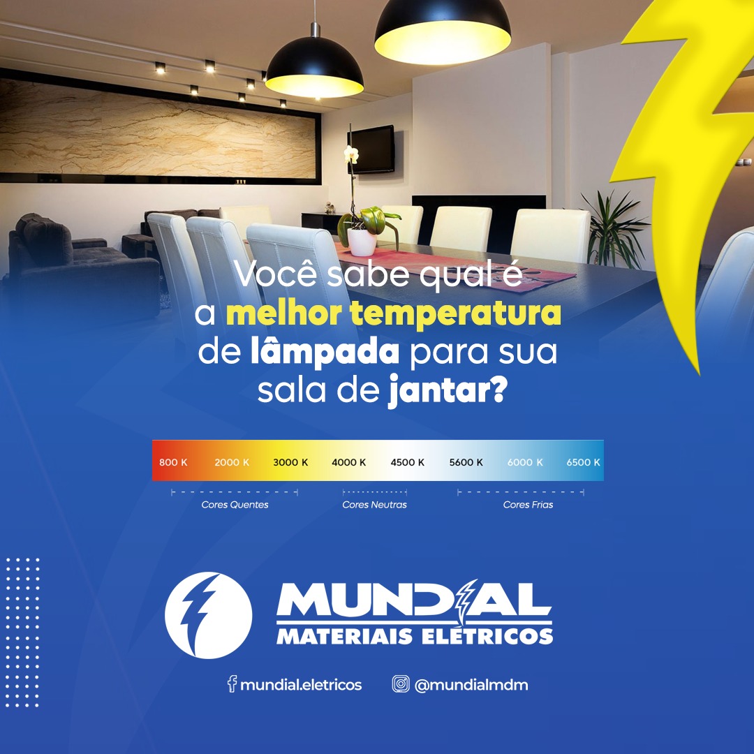 Você sabe qual é a melhor temperatura de lâmpada para sua sala de jantar?