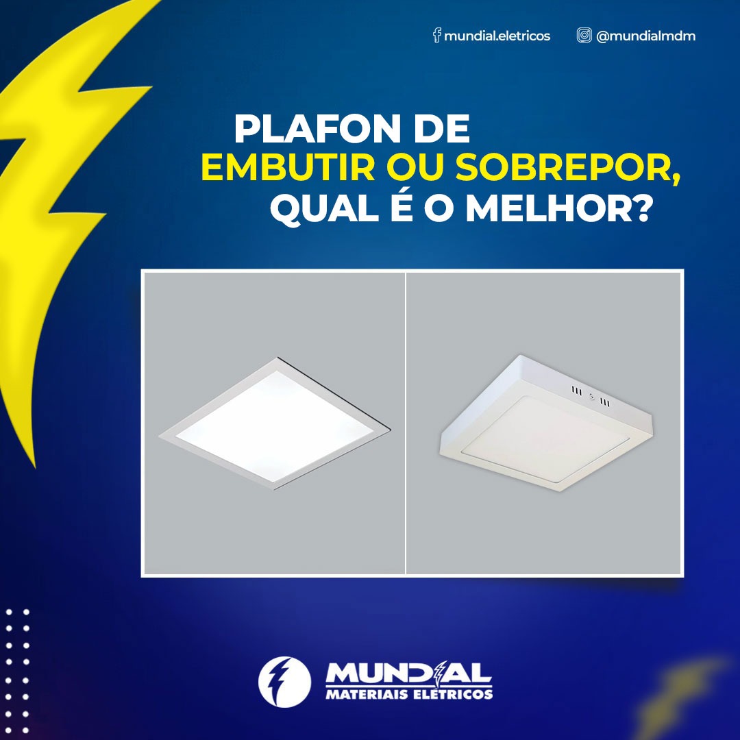 Plafon de embutir ou sobrepor, qual é o melhor?